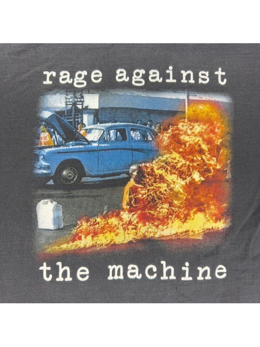 Vintage Rage Against the Machine Men's Size Large Fits Smaller Band T-shirt - Picture 8 of 13